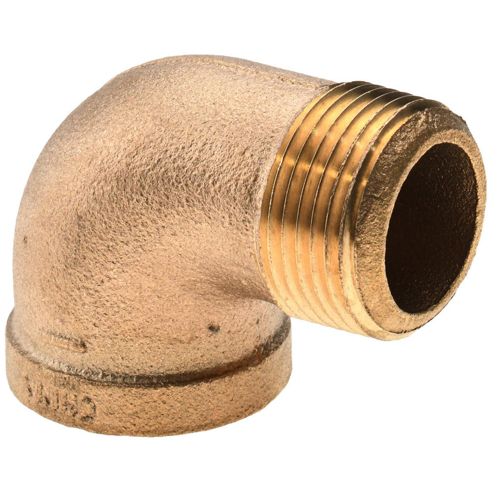 Value Collection 452-005NL Brass Pipe 90 &deg Street Elbow 1" Fitting, MPT, Class 125