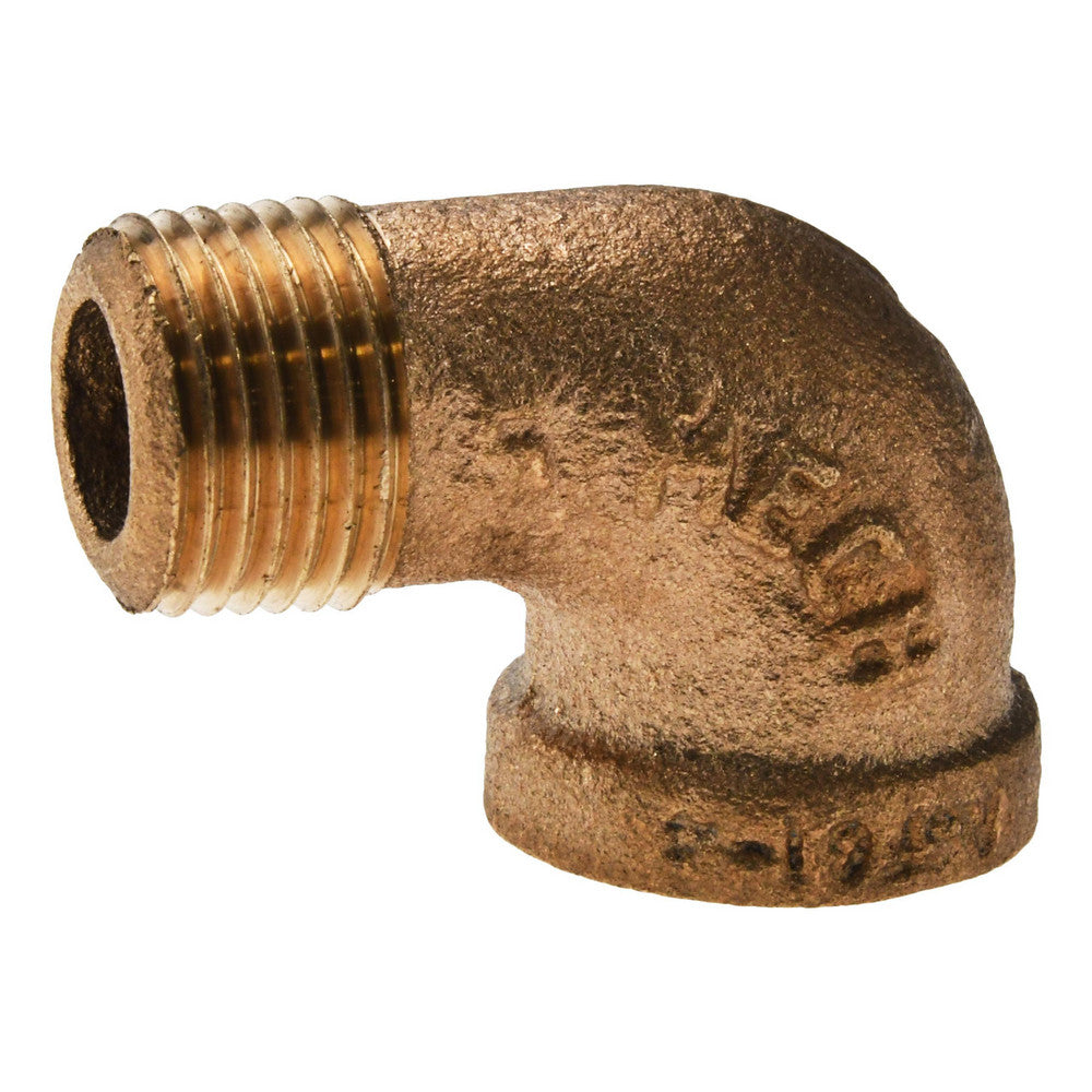 Value Collection 452-003NL Brass Pipe 90 &deg Street Elbow 1/2" Fitting, MPT, Class 125