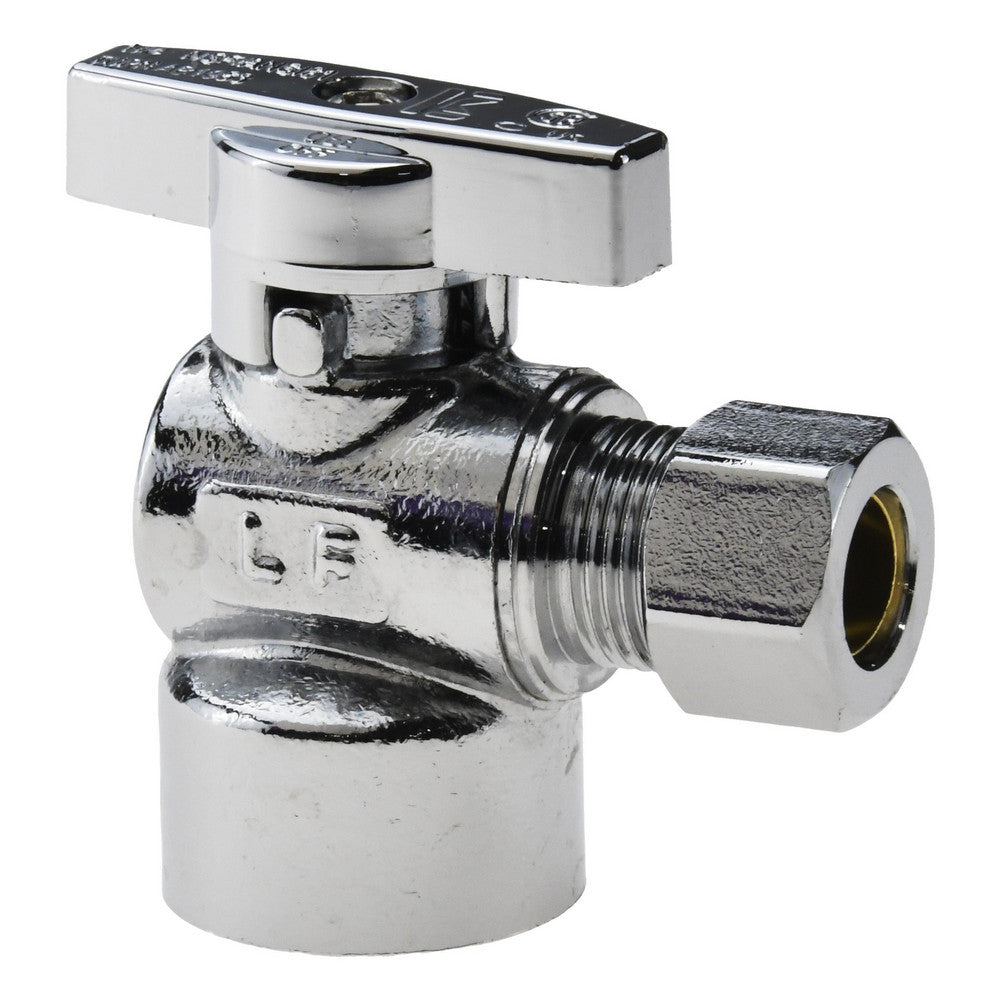 Value Collection 190-232HC FIP 1/2 Inlet, 125 Max psi, Chrome Finish, Brass Water Supply Stop Valve