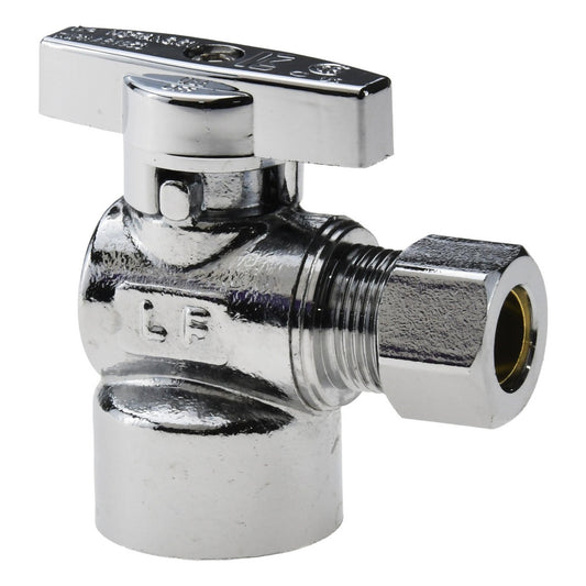Value Collection 190-232HC FIP 1/2 Inlet, 125 Max psi, Chrome Finish, Brass Water Supply Stop Valve