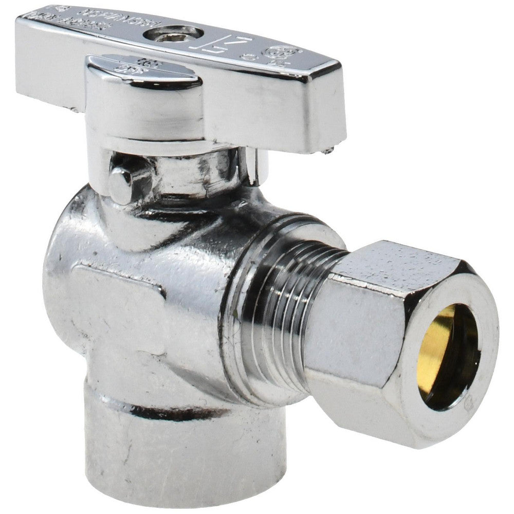 Value Collection 190-222HC FIP 3/8 Inlet, 125 Max psi, Chrome Finish, Brass Water Supply Stop Valve