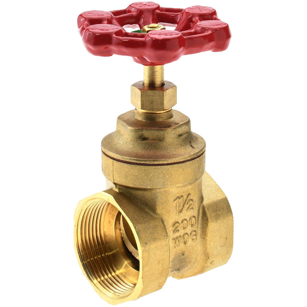 Value Collection 100-407NL Gate Valve Compact Gate, 1-1/2" Pipe, IPS, Brass