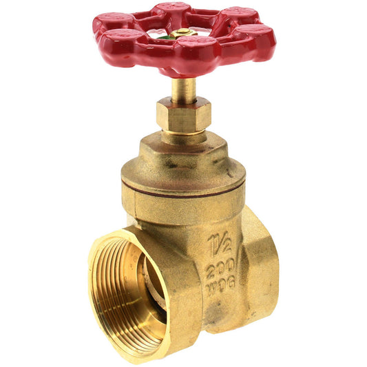 Value Collection 100-407NL Gate Valve Compact Gate, 1-1/2" Pipe, IPS, Brass