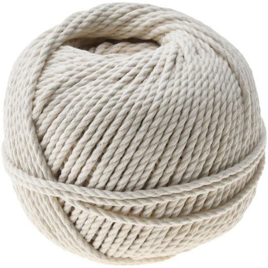 WorkSmart WS-MH-FIBR-275 Cable-Cord Twine #36 Twine Dia, Cotton, Natural Color