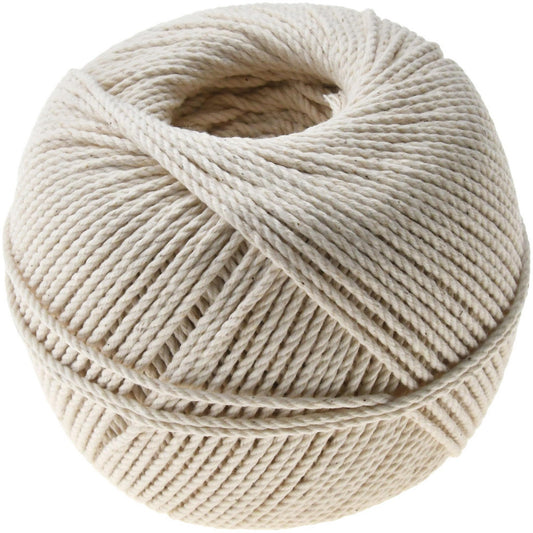 WorkSmart WS-MH-FIBR-272 Cable-Cord Twine #18 Twine Dia, Cotton, Natural Color