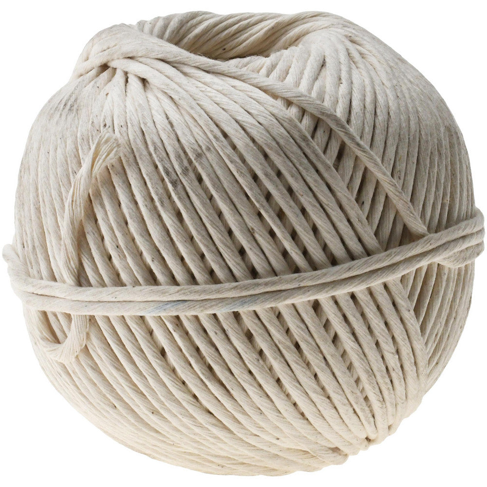 WorkSmart WS-MH-FIBR-255 Ball Twine #60 Twine Dia, Cotton, Natural Color