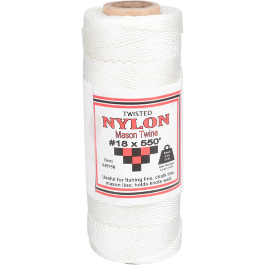 Value Collection WS-MH-FIBR-243 Twisted Seine Twine #18 Twine Dia, Nylon, White