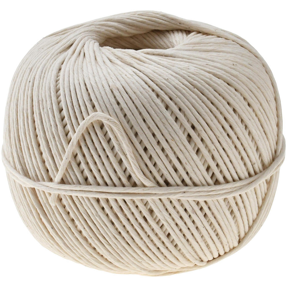 WorkSmart WS-MH-FIBR-254 Ball Twine #24 Twine Dia, Cotton, Natural Color