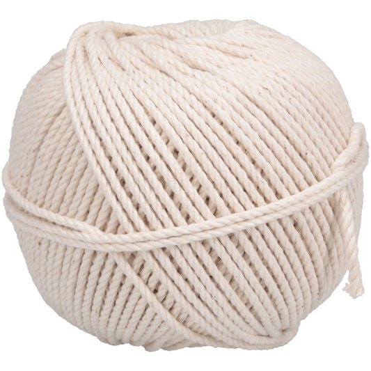 WorkSmart WS-MH-FIBR-274 Cable-Cord Twine #30 Twine Dia, Cotton, Natural Color