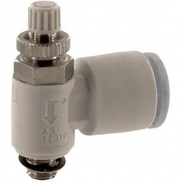 SMC Pneumatics AS1201F-U10/32-06A Air Flow Control Valve Flow Control Elbow, PBT, 6 mm Tube OD