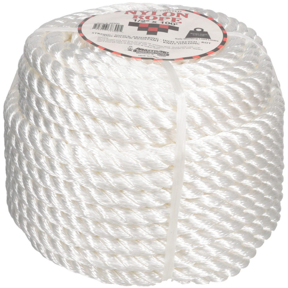 Value Collection WS-MH-FIBR-196 100' Max Length Nylon Twisted Rope
