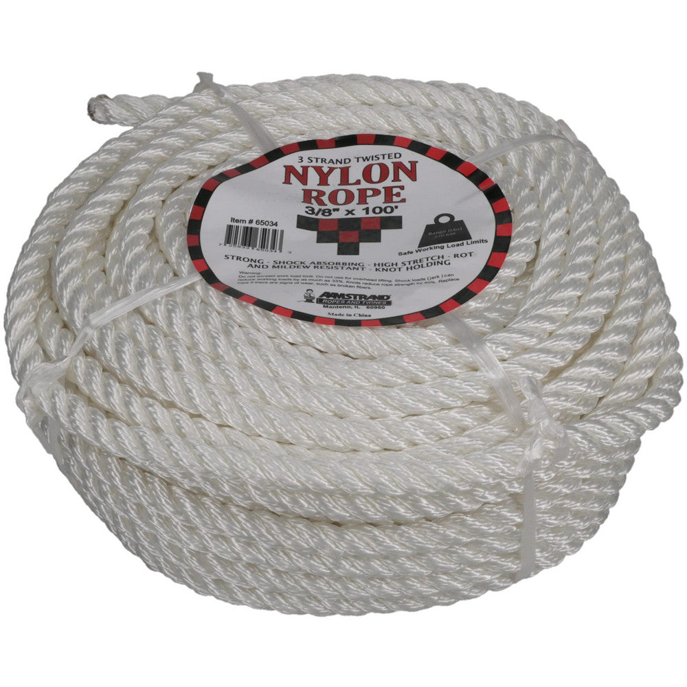 Value Collection WS-MH-FIBR-193 100' Max Length Nylon Twisted Rope