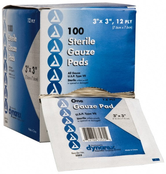Medique 61233 100 Qty 1 Pack 3" Long x 3" Wide, General Purpose Pad