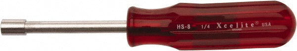 Xcelite THS8N Nut Driver 1/4" Drive, Hollow Shaft, Plastic Handle, 7-1/4" OAL