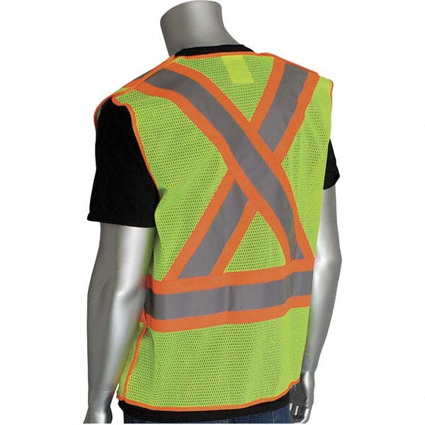 PIP 302-0211-LY/XL High Visibility Vest  X-Large, Breakaway Vest,  ANSI Class 2