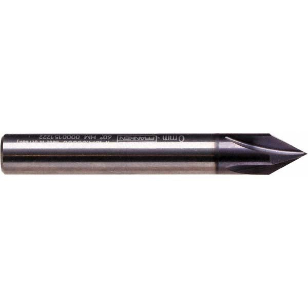 Emuge 1715A.060375 Chamfer Mill 3/8" Dia, 3/8" Shank Dia, 60 deg, 4 Flute, Solid Carbide, Single End