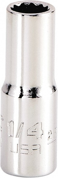 Proto J4708N Hand Socket 1/4" Socket, 12-Point