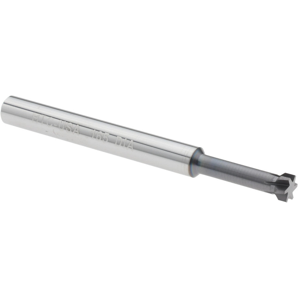 Harvey Tool 846430-C3 Back Chamfer 0.165" Dia, 90 &deg, 0.019" Chamfer, 6 Flutes, Solid Carbide, Burr End