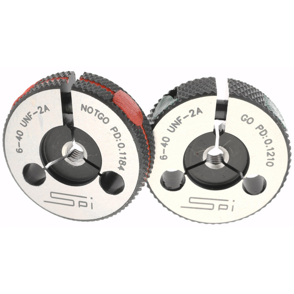 SPI 23-137-3 Threaded Ring Gage #6-40 Thread, Class 2A, Go & No Go
