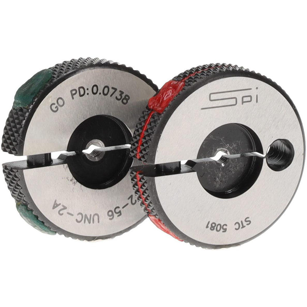 SPI 23-119-1 Threaded Ring Gage #2-56 Thread, Class 2A, Go & No Go