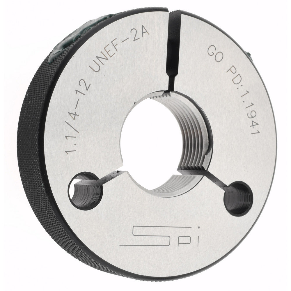 SPI 23-219-9 Threaded Ring Gage 1-1/4-12 Thread, Class 2A, Go & No Go