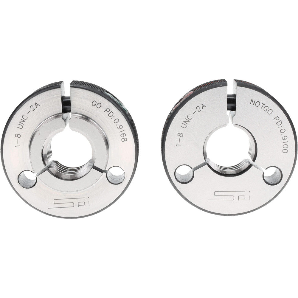 SPI 23-205-8 Threaded Ring Gage 1-8 Thread, Class 2A, Go & No Go