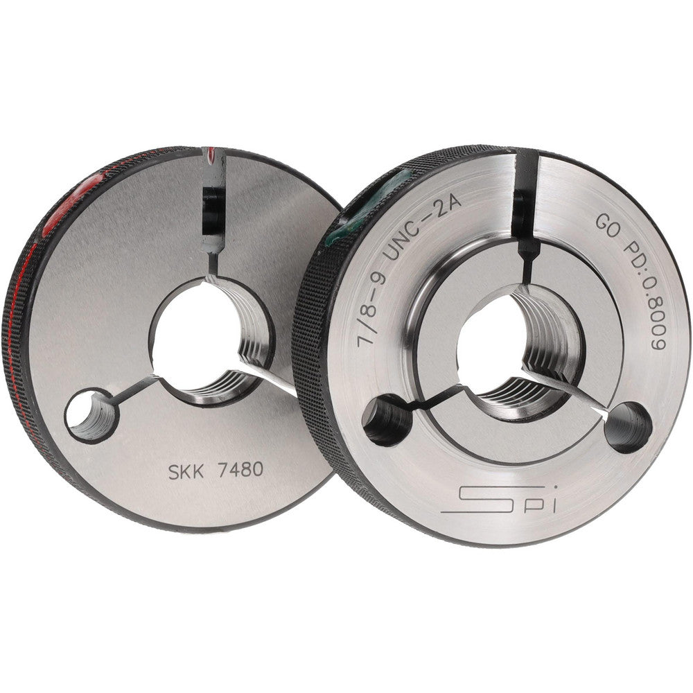 SPI 23-199-3 Threaded Ring Gage 7/8-9 Thread, Class 2A, Go & No Go
