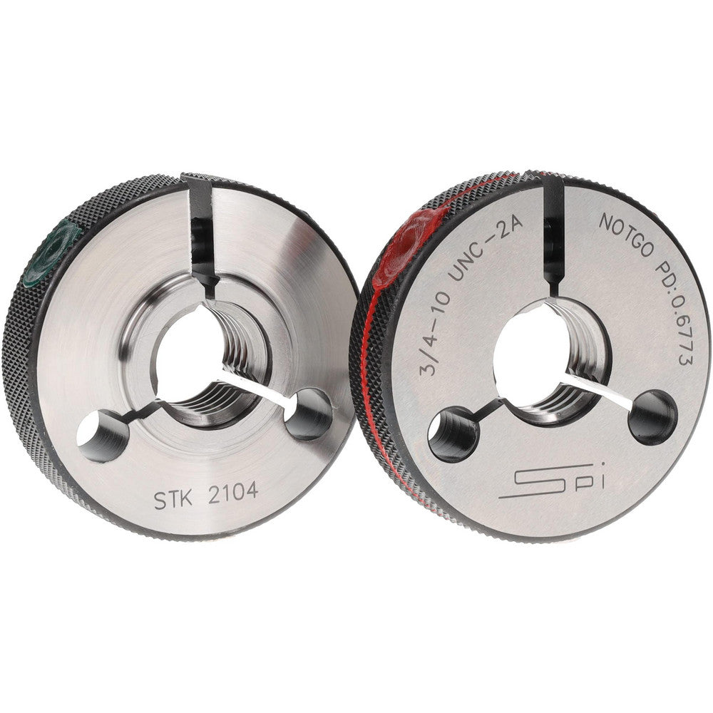SPI 23-193-6 Threaded Ring Gage 3/4-10 Thread, Class 2A, Go & No Go