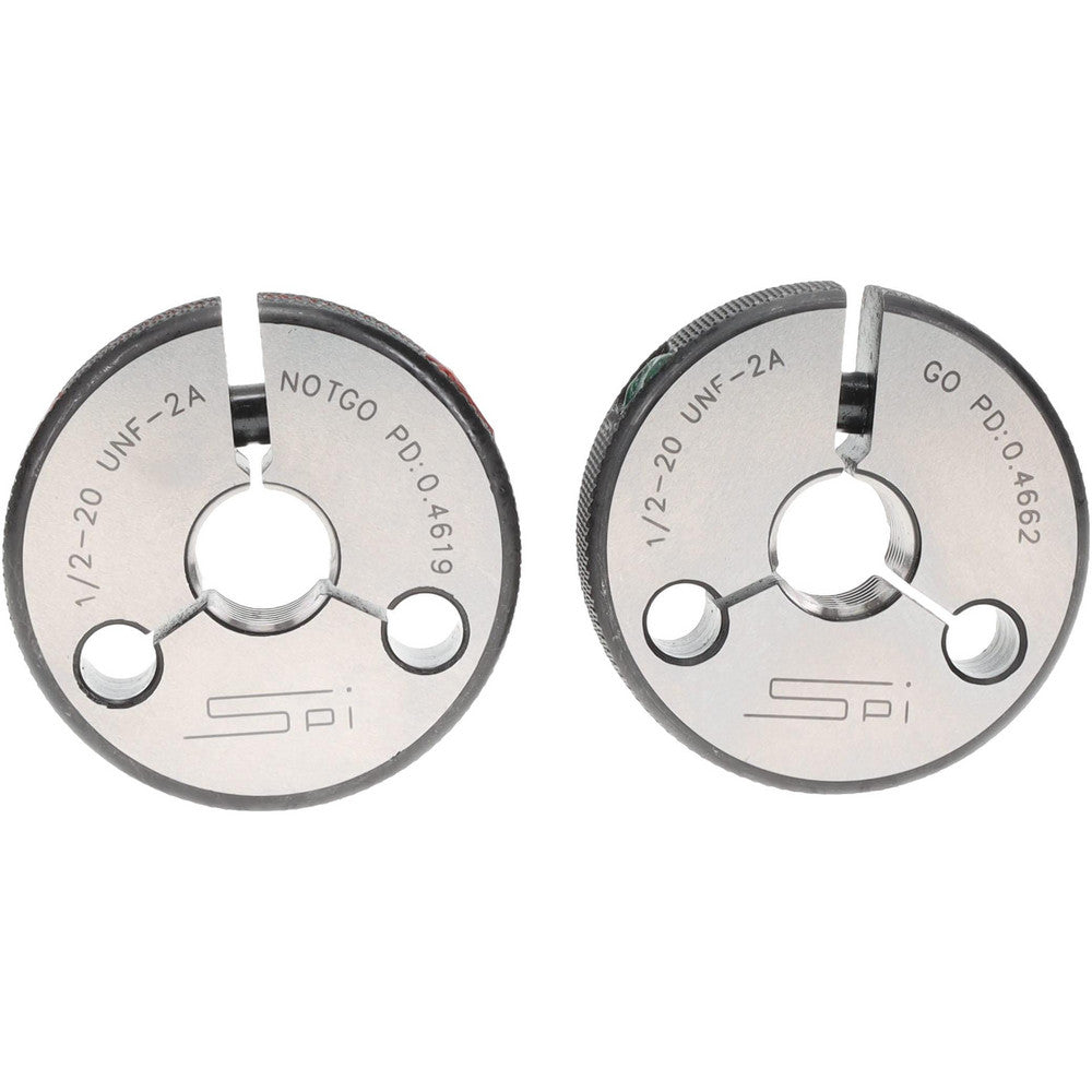 SPI 23-177-9 Threaded Ring Gage 1/2-20 Thread, Class 2A, Go & No Go