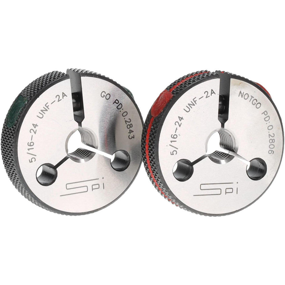 SPI 23-159-7 Threaded Ring Gage 5/16-24 Thread, Class 2A, Go & No Go
