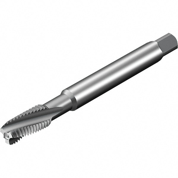 Sandvik Coromant 7382705 Spiral Flute Tap 1/4-28, 3 Flute, Modified Bottoming Chamfer, 3B Class of Fit, Powdered Metal, AlCrN Finish