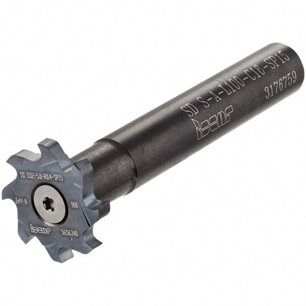 Iscar 3110818 Replaceable Tip Milling Shank Series T-Slot, 0.91" Projection, 3/4" Stepped Shank