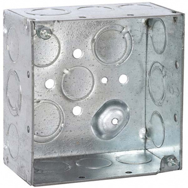 Hubbell-Raco 232 Electrical Device Box Steel, Square, 2.2" OAH, 4" OAW, 4" OAD, 2 Gangs