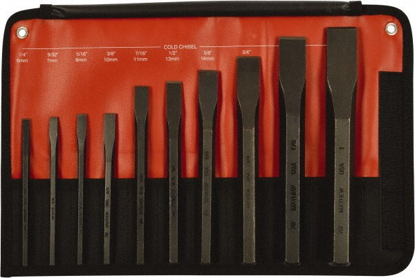 Mayhew 61510 10 Piece Cold Chisel Set