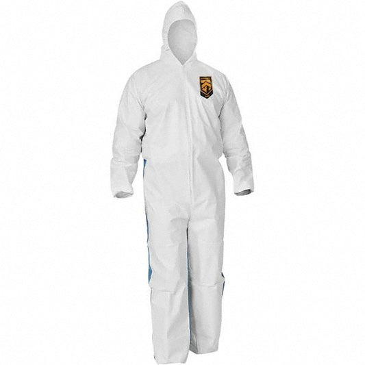KleenGuard 37163 Disposable Coveralls Size X-Large, SMS, Zipper Closure