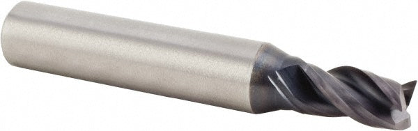 Kennametal 4169514 Square End Mill 5/32'' Dia, 17/64'' LOC, 1/4'' Shank Dia, 1-1/2'' OAL, 3 Flutes, Solid Carbide