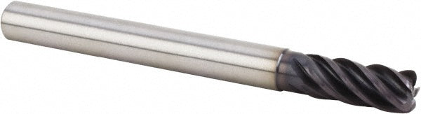 Kennametal 3524487 Corner Radius End Mill 6 mm Dia, 13 mm LOC, 1 mm Radius, 5 Flutes, Solid Carbide