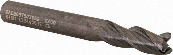 Kennametal 3870470 Corner Radius End Mill 3/8" Dia, 1" LOC, 0.03" Radius, 3 Flutes, Solid Carbide