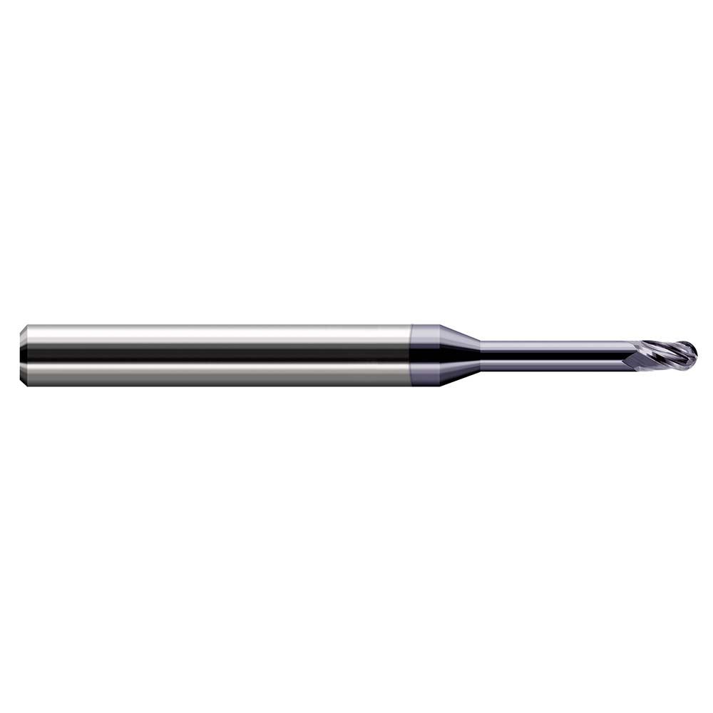 Harvey Tool 868278-C3 Ball End Mill 0.0780" Dia, 0.1180" LOC, 3 Flute, Solid Carbide