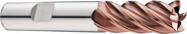 Kyocera SGS Precision Tools 37141 Roughing End Mill 1" Dia, 5 Flutes, 0.12" Corner Radius, Solid Carbide