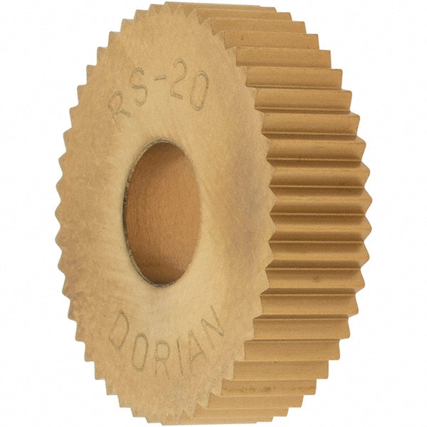 Dorian Tool 73310126509 Standard Knurl Wheel 3/4" Dia, 90 &deg Tooth Angle, 20 TPI, Straight, High Speed Steel
