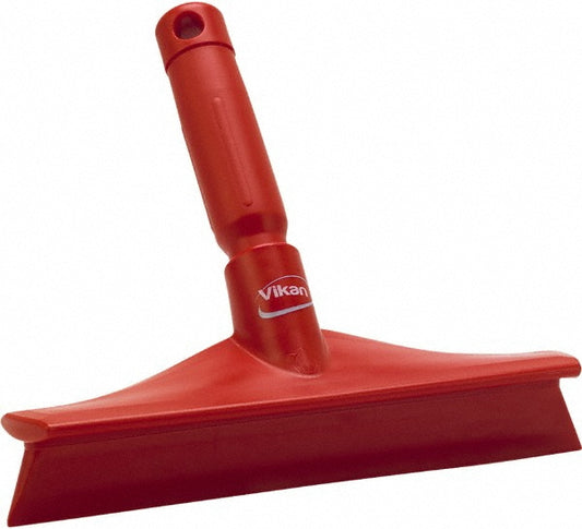 Vikan 71254 Ultra Hygiene Table Squeegee w/Mini Handle, 9.6", Red