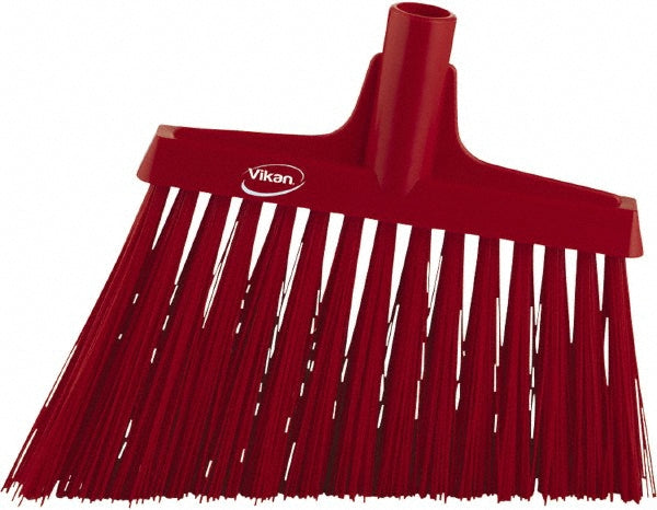Vikan 29144 Broom, Angle Cut, 11.4" Extra stiff, Red