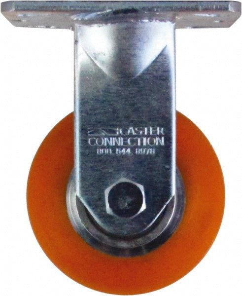 Caster Connection CDP-MSC-18 Rigid Top Plate Caster Polyurethane, 4" Wheel Dia, 2" Wheel Width, 700 lb Capacity, 5-5/8" OAH