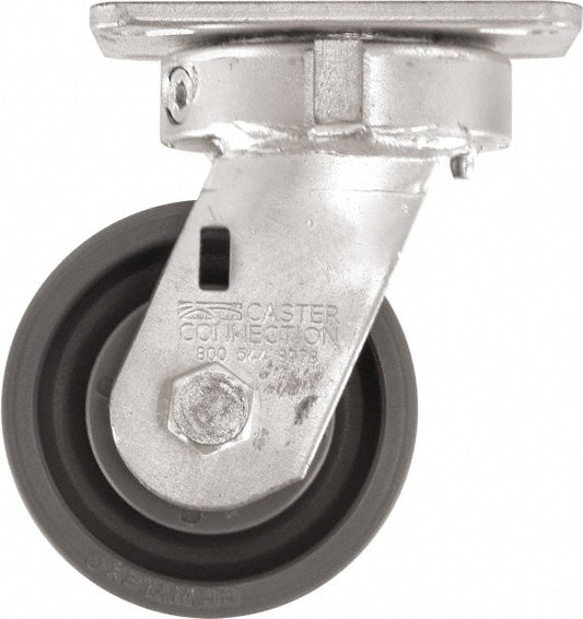 Caster Connection CDP-MSC-56 Swivel Top Plate Caster High Grade Nylon, 4" Wheel Dia, 2" Wheel Width, 1,000 lb Capacity, 5-5/8" OAH