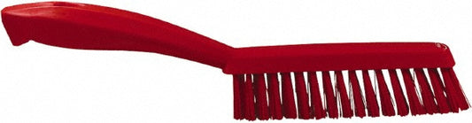 Vikan 41954 Narrow Hand Brush with short handle, 11.8", Extra stiff, Red