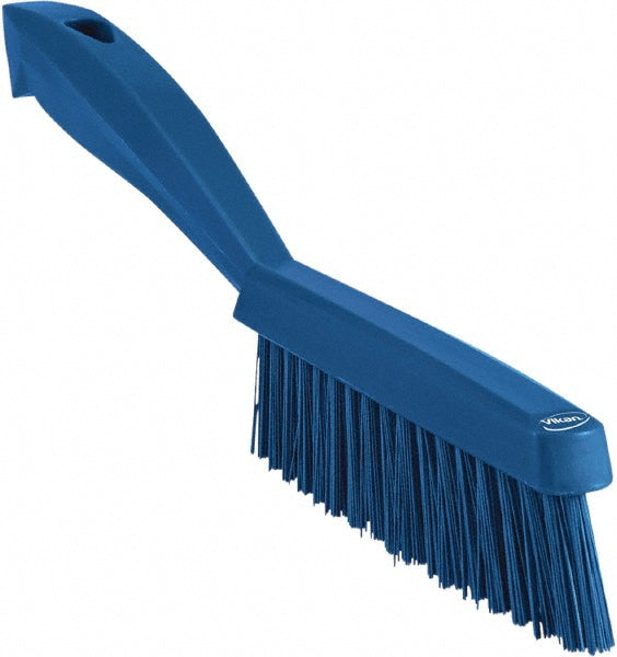 Vikan 41953 Narrow Hand Brush with short handle, 11.8", Extra stiff, Blue