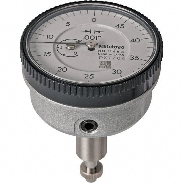 Mitutoyo 1168A Dial Drop Indicator 0.2000" Max Measurement, 50-0 Dial Reading, 0.001000" Accuracy