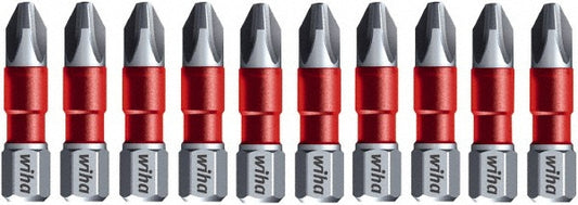 Wiha 76502 Power Screwdriver Bit #2 Phillips, #2 Speciality Point Size, 1/4" Hex Drive