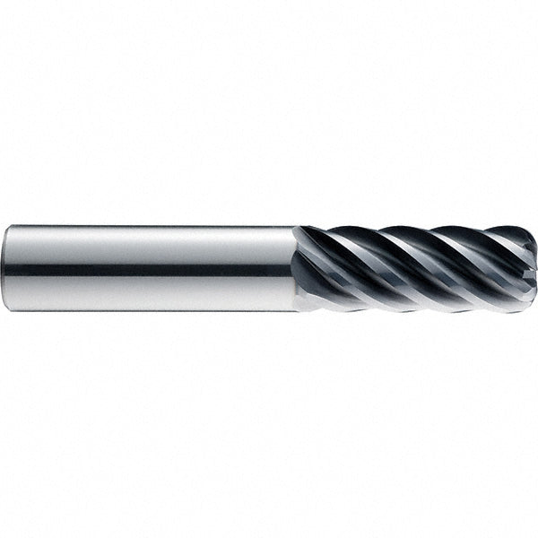 Kyocera SGS Precision Tools 35155 Corner Radius End Mill 5/8" Dia, 1-5/8" LOC, 0.1900" Radius, 6 Flute, Solid Carbide